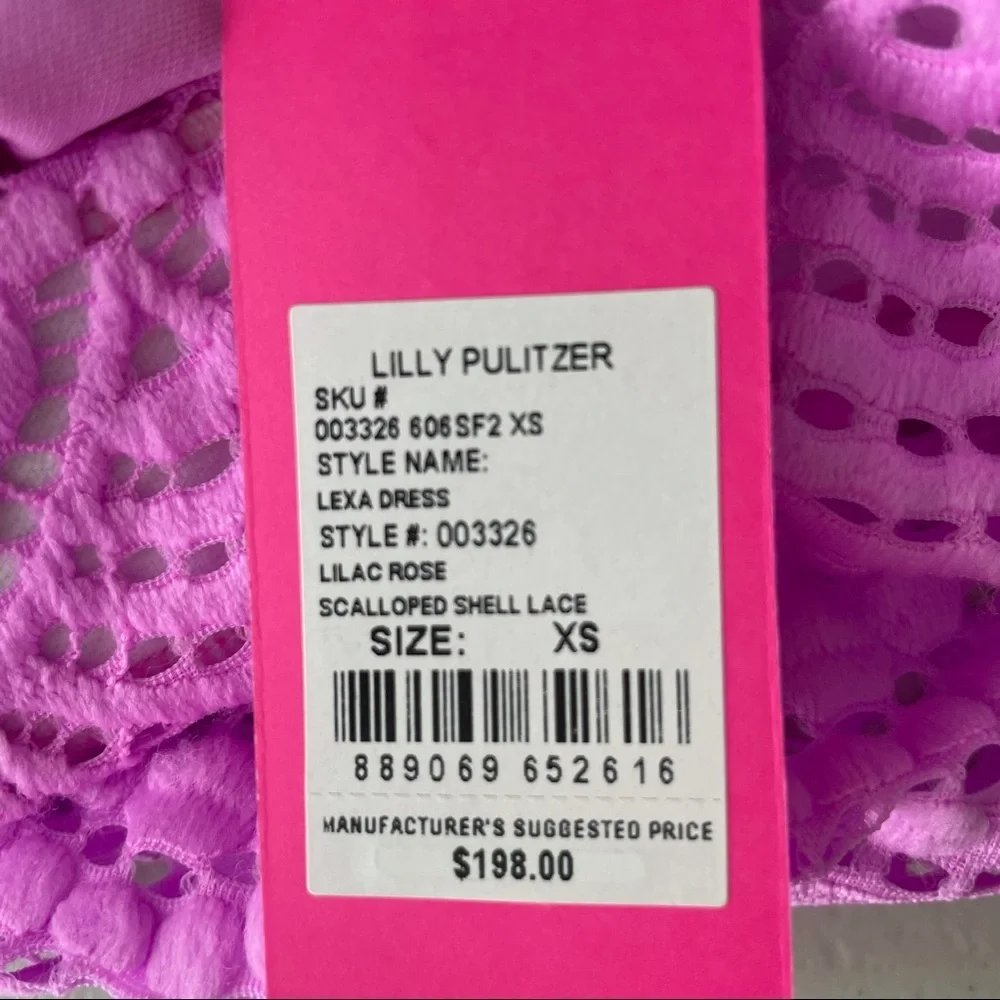 Lily Pulitzer NWT Off The Shoulder Dress in Lilac Rose - Picture 6 of 9